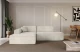 Bezug: Samt, Farbe: Beige - Paros 01, Stellvariante: Ottomane Links, Stoffbeschreibung: PAROS ist ein sehr weicher Möbelstoff mit einer angenehmen Haptik. (50.000 Martindale-Zyklen) 100 % PES, pillingarm(4-5), reibecht(4-5), lichtecht(6|7), Gewicht 260 g/m² ±5 %, Materialzusammensetzung: 100% Polyseter, Pilling Resistenz: 5, Abriebfestigkeit: 5, Scheuerbeständigkeit: 50000, Ausstattung: Kissen, Zimmer: Wohnzimmer, Tiefe: 165 cm, Breite: 232 cm, Höhe: 77 cm, Anzahl der Sitzflächen: 3, Sitzfüllung: Wellenfeder + T30-Schaum, Art der Rückenkissen: Rückenlehne - feste, Annzahl der Sitzkissen: 2, Anzahl der Zierkissen: 1, Breite der Armlehnen: 25 cm, Höhe der Armlehnen: 58 cm, Breite der Ottomane: 108 cm, Tiefe der Ottomane: 143 cm, Tiefe der Sitzfläche: 62 cm, Sitzhöhe: 41 cm, Schlaffunktion: Ohne Schlaffunktion - 1