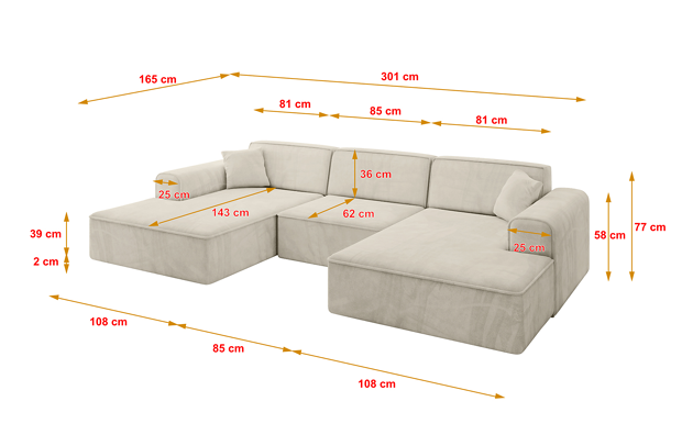 Wohnlandschaft IREA-U1-v3 - 4