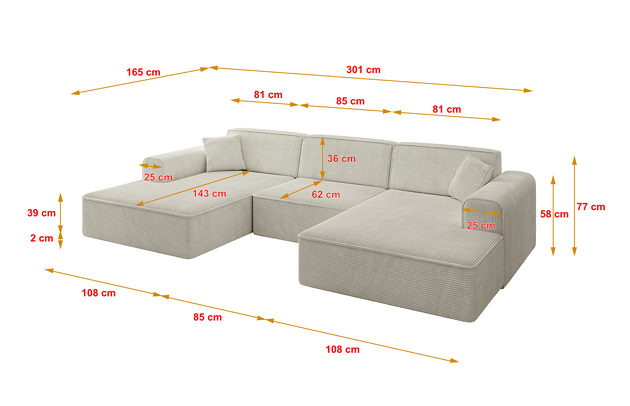 Wohnlandschaft IREA-U1-v3 - 4