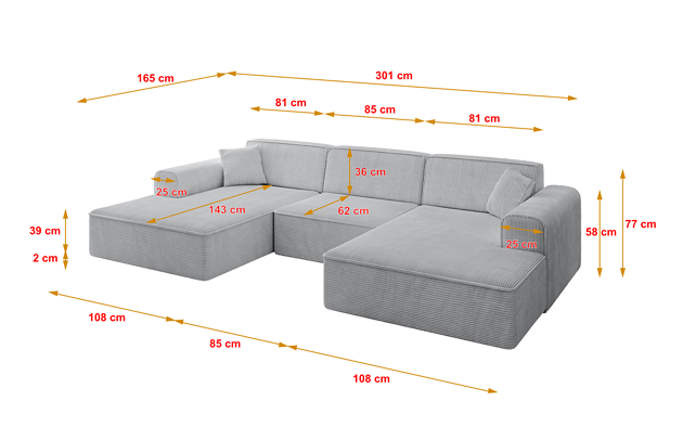 Wohnlandschaft IREA-U1-v3 - 4