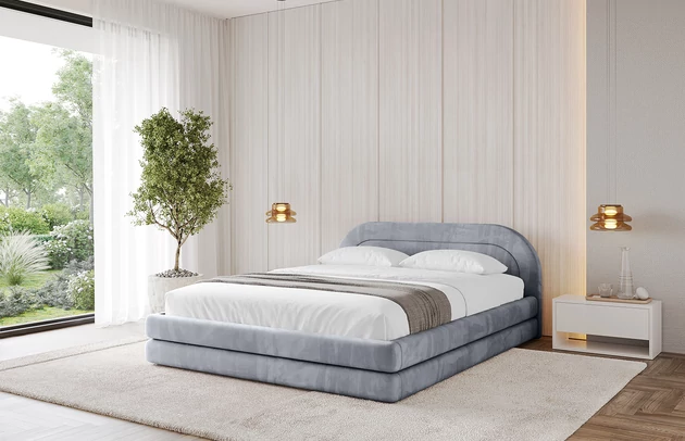 Bezug: Samt, Farbe: Grau - Casablanca 2314, Stoffbeschreibung: Polsterstoff Casablanca: „Pet-friendly“, leicht zu reinigen (CleanBOO+), wasserabweisend mit Lotuseffekt, scheuerfest (45.000 Martindale- Zyklen), Gewicht 310g/m2 ±5 %, Zimmer: Schlafzimmer, Länge: 224 cm, Breite: 148 cm, Höhe: 81 cm, Größe: 120x200 cm, Länge der Schlaffläche: 200 cm, Breite der Schlaffläche: 120 cm, Liegehöhe: 48 cm, Matratze: Mit H3 / H4 Taschenfederkern Matratze, Höhe der Matratze: 25 cm, Bettkasten: Ja, Anzahl der Bettkasten: 1, Höhe der Bettkasten: 33 cm, Höhe des Kopfteils: 81 cm, Dicke des Kopfteils: 8 cm, Dicke des Fußteils: 7 cm, Gepolsterte Rückseite: Nein - 1