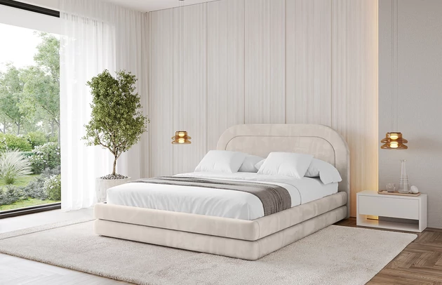 Bezug: Samt, Farbe: Beige - Casablanca 2301, Stoffbeschreibung: Polsterstoff Casablanca: „Pet-friendly“, leicht zu reinigen (CleanBOO+), wasserabweisend mit Lotuseffekt, scheuerfest (45.000 Martindale- Zyklen), Gewicht 310g/m2 ±5 %, Zimmer: Schlafzimmer, Länge: 224 cm, Breite: 148 cm, Höhe: 110 cm, Größe: 120x200 cm, Länge der Schlaffläche: 200 cm, Breite der Schlaffläche: 120 cm, Liegehöhe: 48 cm, Matratze: Mit H3 / H4 Taschenfederkern Matratze, Höhe der Matratze: 25 cm, Bettkasten: Ja, Anzahl der Bettkasten: 1, Höhe der Bettkasten: 33 cm, Höhe des Kopfteils: 110 cm, Dicke des Kopfteils: 8 cm, Dicke des Fußteils: 7 cm, Gepolsterte Rückseite: Nein - 1