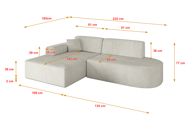 Ecksofa IREA-L1-v3 - 4