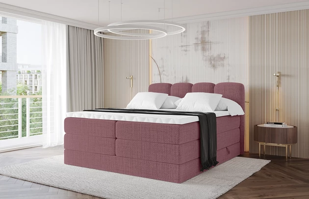 Bezug: Flechtstoff, Farbe: Altrosa - Aragon 69, Stoffbeschreibung: polsterstoff-aragon-hochwertige-und-elegante-strukturweich-und-angenehm-im-griffscheuerfest-45-000-60000-zyklen-gewicht-von-340-g-m2reibungswiderstand-4-5, Zimmer: Schlafzimmer, Länge: 207 cm, Breite: 120 cm, Höhe: 115 cm, Größe: 120x200 cm, Länge der Schlaffläche: 200 cm, Breite der Schlaffläche: 120-cm, Liegehöhe: 55 cm, Härtegrad der Matratze: H3 und H4, Höhe der Matratze: 20 cm, Farbe des Toppers: Weiß, Höhe des Toppers: 5 cm, Material des Toppers: Schaumstoff, Bettkasten: Ja, Anzahl der Bettkasten: 2, Höhe der Bettkasten: 30 cm, Höhe des Kopfteils: 115 cm, Material der Füße: Plastik, Höhe der Füße: 2 cm, Dicke des Kopfteils: 8 cm, Dicke des Fußteils: 7 cm, Gepolsterte Rückseite: Nein - 1