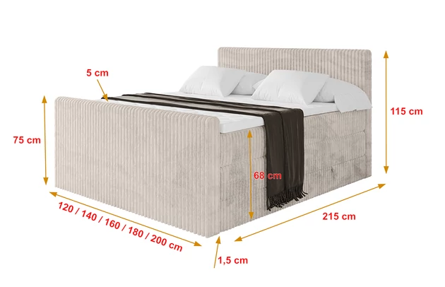 Boxspringbett TOLO-Z KING - 4