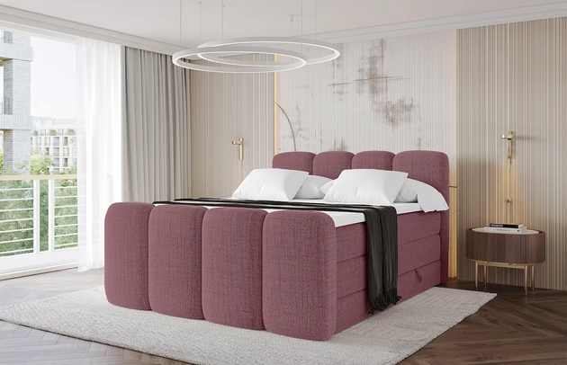 Bezug: Flechtstoff, Farbe: Altrosa - Aragon 69, Stoffbeschreibung: polsterstoff-aragon-hochwertige-und-elegante-strukturweich-und-angenehm-im-griffscheuerfest-45-000-60000-zyklen-gewicht-von-340-g-m2reibungswiderstand-4-5, Zimmer: Schlafzimmer, Länge: 212 cm, Breite: 120 cm, Höhe: 115 cm, Größe: 120x200 cm, Länge der Schlaffläche: 200 cm, Breite der Schlaffläche: 120-cm, Liegehöhe: 55 cm, Härtegrad der Matratze: H3 und H4, Höhe der Matratze: 20 cm, Farbe des Toppers: Weiß, Höhe des Toppers: 5 cm, Material des Toppers: Schaumstoff, Bettkasten: Ja, Anzahl der Bettkasten: 2, Höhe der Bettkasten: 30 cm, Höhe des Kopfteils: 115 cm, Material der Füße: Plastik, Höhe der Füße: 2 cm, Dicke des Kopfteils: 8 cm, Dicke des Fußteils: 7 cm, Gepolsterte Rückseite: Nein - 1