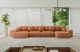Bezug: Flechtstoff, Farbe: Apricot - Aragon 56, Stellvariante: U-Form, Stoffbeschreibung: Polsterstoff Aragon: hochwertige und elegante Struktur,weich und angenehm im Griff,scheuerfest (45.000-60000 Zyklen), Gewicht von 340 g/m²,Reibungswiderstand 4–5, Materialzusammensetzung: 100% Polyseter, Pilling Resistenz: 5, Abriebfestigkeit: 4, Scheuerbeständigkeit: 60000 Martindale-Zyklen, Ausstattung: Kissen, Zimmer: Wohnzimmer, Tiefe: 176 cm, Breite: 464 cm, Höhe: 72 cm, Länge der Schlaffläche: 395 cm, Breite der Schlaffläche: 150 cm, Liegehöhe: 45 cm, Anzahl der Sitzflächen: 6, Sitzfüllung: Wellenfeder + HR35 und T30-Schaum, Anzahl der Rückenkissen: 9, Art der Rückenkissen: Rückenkissen, Annzahl der Sitzkissen: 4, Anzahl der Zierkissen: 2, Material der Füße: Kunststoff, Höhe der Füße: 5 cm, Farbe der Füße: Schwarz, Tiefe der Armlehnen: 126 cm, Breite der Armlehnen: 32 cm, Höhe der Armlehnen: 57 cm, Breite der Ottomane: 100 cm, Tiefe der Ottomane: 160 cm, Tiefe der Sitzfläche: 116 cm, Sitzhöhe: 45 cm, Art des Stauraumes: Innenfach geschlossen, Schlaffunktion: Mit Schlaffunktion - 1