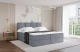 Bezug: Samt, Farbe: Grau - Casablanca 2314, Stoffbeschreibung: Polsterstoff Casablanca: „Pet-friendly“, leicht zu reinigen (CleanBOO+), wasserabweisend mit Lotuseffekt, scheuerfest (45.000 Martindale-Zyklen), Gewicht 310 g/m² ±5 %, Zimmer: Schlafzimmer, Länge: 210 cm, Breite: 166 cm, Höhe: 110 cm, Größe: 160x200 cm, Länge der Schlaffläche: 200 cm, Breite der Schlaffläche: 160 cm, Liegehöhe: 55 cm, Härtegrad der Matratze: H3, Höhe der Matratze: 20 cm, Matratze: Bonellfederung, Farbe des Toppers: Weiß, Höhe des Toppers: 5 cm, Material des Toppers: Schaumstoff, Bettkasten: Ja, Anzahl der Bettkasten: 2, Höhe der Bettkasten: 30 cm, Höhe des Kopfteils: 110 cm, Material der Füße: Kunststoff, Höhe der Füße: 1,5 cm, Dicke des Kopfteils: 7 cm, Dicke des Fußteils: 7 cm, Gepolsterte Rückseite: Nein - 1