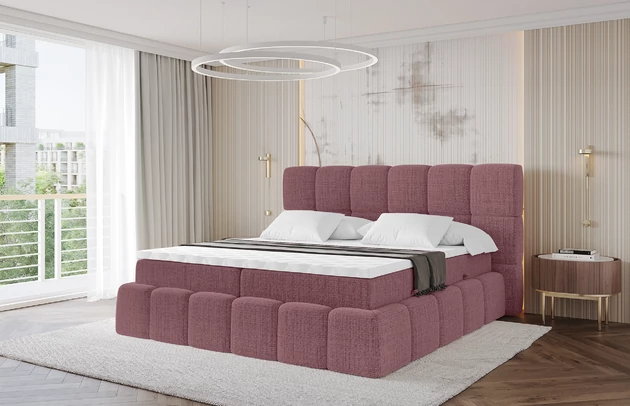 Material: Holz, Bezug: Flechtstoff, Farbe: Altrosa - Aragon 69, Stoffbeschreibung: polsterstoff-aragon-hochwertige-und-elegante-strukturweich-und-angenehm-im-griffscheuerfest-45-000-60000-zyklen-gewicht-von-340-g-m2reibungswiderstand-4-5, Zimmer: Schlafzimmer, Länge: 238 cm, Breite: 120 cm, Höhe: 113 cm, Größe: 120x200 cm, Länge der Schlaffläche: 200 cm, Breite der Schlaffläche: 120-cm, Liegehöhe: 54 cm, Härtegrad der Matratze: H3, Matratze: Bonellfederung, Farbe des Toppers: Weiß, Höhe des Toppers: 5 cm, Material des Toppers: Schaumstoff, Bettkasten: Ja, Anzahl der Bettkasten: 2, Höhe des Kopfteils: 113 cm, Material der Füße: Plastik, Höhe der Füße: 2 cm, Gepolsterte Rückseite: Nein, Stil: Modern - 1