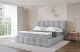 Material: Holz, Bezug: Samt, Farbe: Hellgrau - Monolith 84, Stoffbeschreibung: Polsterstoff Monolith: Wasserabweisender und leicht zu reinigender Möbelstoff, scheuerfest (100.000 Martindale-Zyklen) lichtecht (5) und pillingarm (4-5), aus 100 % PES, Zimmer: Schlafzimmer, Länge: 238 cm, Breite: 160 cm, Höhe: 113 cm, Größe: 160x200 cm, Länge der Schlaffläche: 200 cm, Breite der Schlaffläche: 160 cm, Liegehöhe: 54 cm, Härtegrad der Matratze: H3, Matratze: Bonellfederung, Farbe des Toppers: Weiß, Höhe des Toppers: 5 cm, Material des Toppers: Schaumstoff, Bettkasten: Ja, Anzahl der Bettkasten: 2, Höhe des Kopfteils: 113 cm, Material der Füße: Plastik, Höhe der Füße: 2 cm, Gepolsterte Rückseite: Nein, Stil: Modern - 1