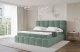 Material: Holz, Bezug: Kunstfell, Farbe: Salbeigrün - Lapitt 77, Stoffbeschreibung: Polsterstoff LAPITT: besonders weicher und dichter Stoff von hoher Qualität, Zusammensetzung 100%PES, scheuerfest (60000 Zyklen), Gewicht von 315 g/m2 ± 5% ,Reibungswiderstand 4–11, Zimmer: Schlafzimmer, Länge: 238 cm, Breite: 120 cm, Höhe: 113 cm, Größe: 120x200 cm, Länge der Schlaffläche: 200 cm, Breite der Schlaffläche: 120 cm, Liegehöhe: 54 cm, Härtegrad der Matratze: H3, Matratze: Bonellfederung, Farbe des Toppers: Weiß, Höhe des Toppers: 5 cm, Material des Toppers: Schaumstoff, Bettkasten: Ja, Anzahl der Bettkasten: 2, Höhe des Kopfteils: 113 cm, Material der Füße: Plastik, Höhe der Füße: 2 cm, Gepolsterte Rückseite: Nein, Stil: Modern - 1
