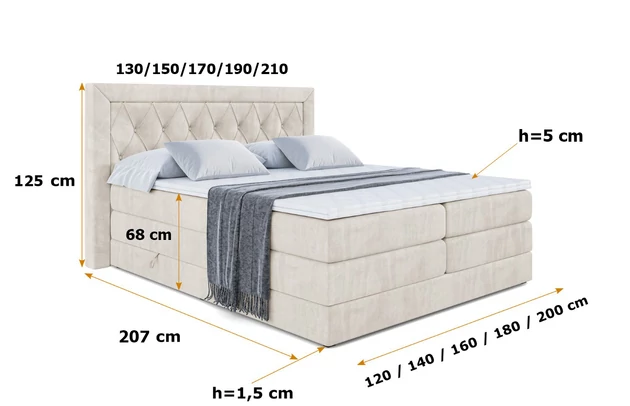 Boxspringbett NOEL KING - 6