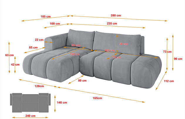 Ecksofa CLOUD-L - 4