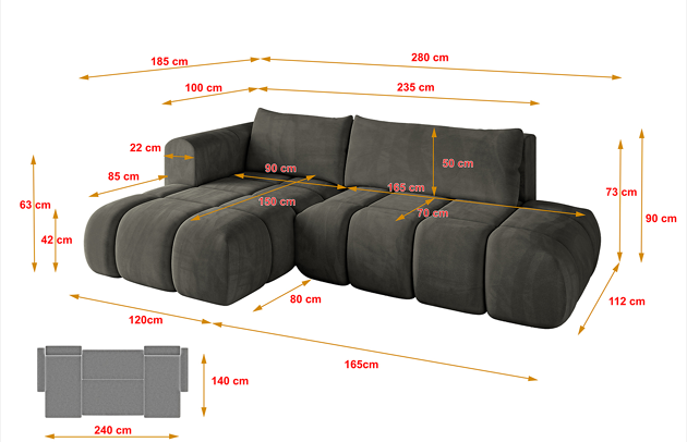 Ecksofa CLOUD-L - 4