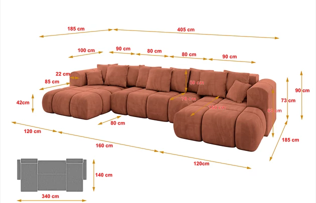 Wohnlandschaft CLOUD-U-v1 - 8