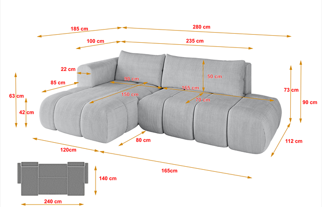 Ecksofa CLOUD-L - 4