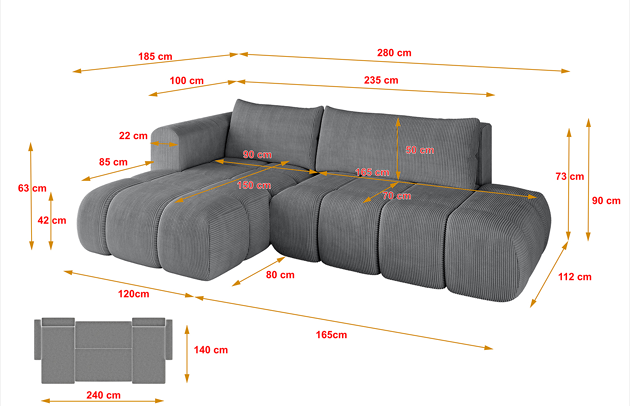 Ecksofa CLOUD-L - 4