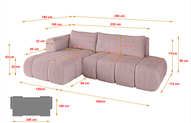 Ecksofa CLOUD-L - 4