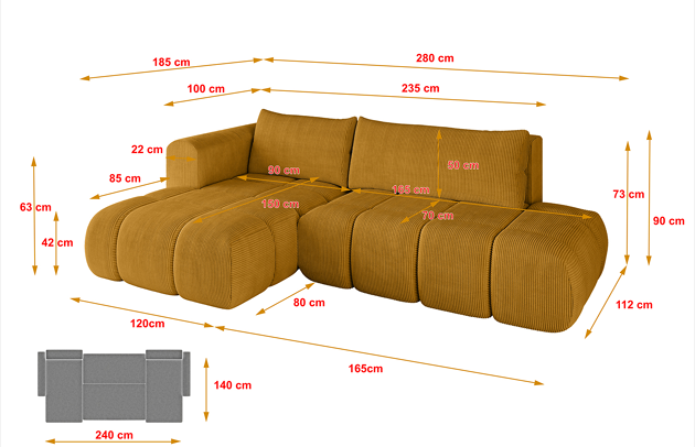 Ecksofa CLOUD-L - 4
