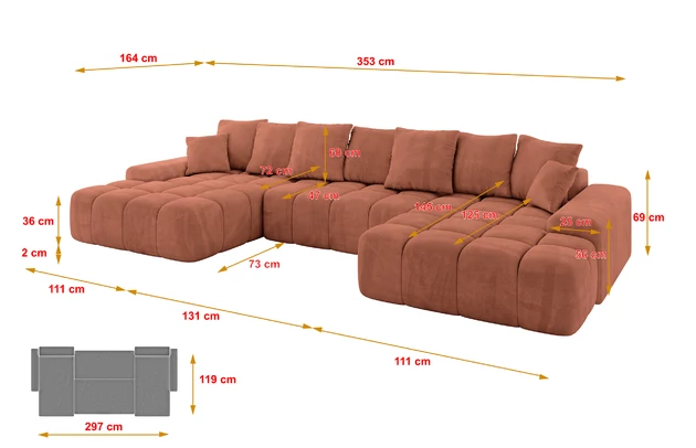 Wohnlandschaft ENSI-U - 7