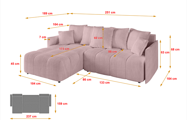 Ecksofa LONLI-L - 4