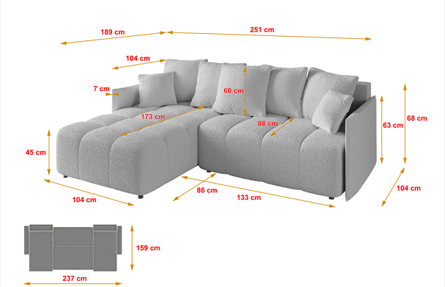 Ecksofa LONLI-L - 4