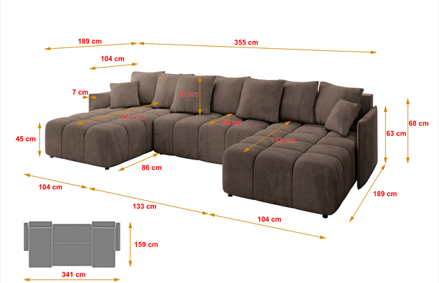 Wohnlandschaft LONLI-U - 4