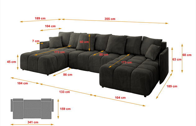 Wohnlandschaft LONLI-U - 4