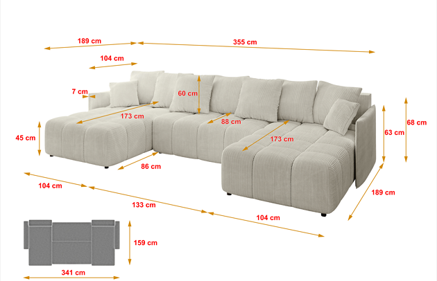 Wohnlandschaft LONLI-U - 4