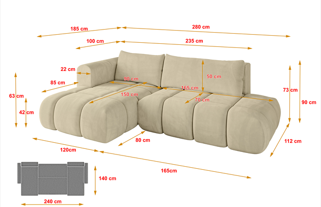 Ecksofa CLOUD-L - 4
