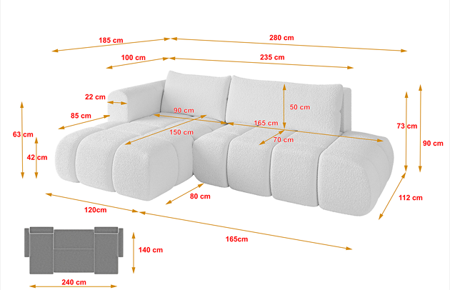 Ecksofa CLOUD-L - 4