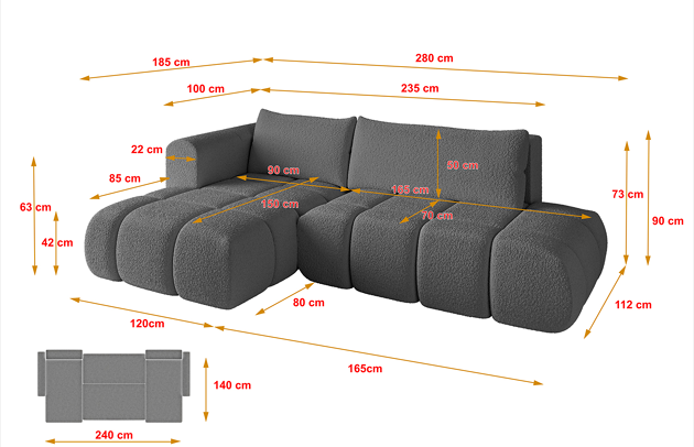 Ecksofa CLOUD-L - 4