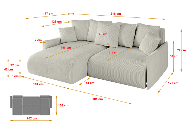 Ecksofa ONESK-L-v1 - 4