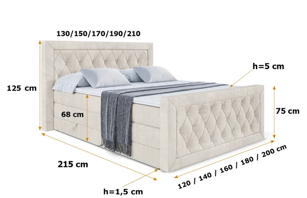 Boxspringbett NOEL-Z KING - 6