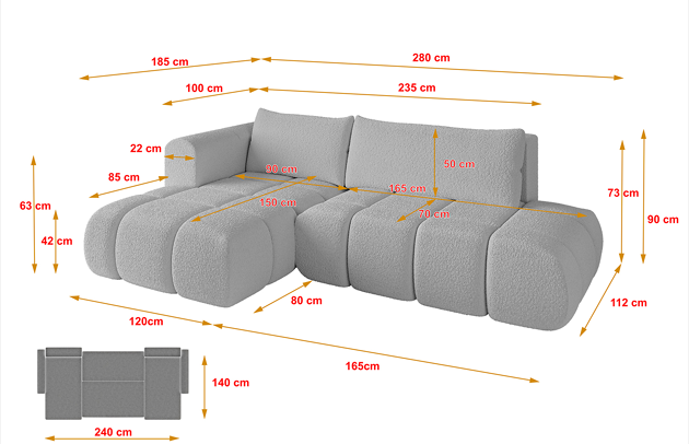 Ecksofa CLOUD-L - 4