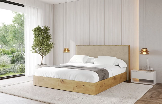 Bezug: Kunstfell, Farbe: Beige - Lapitt 29, Stoffbeschreibung: Polsterstoff LAPITT: besonders weicher und dichter Stoff von hoher Qualität, Zusammensetzung 100%PES, scheuerfest (60000 ), Gewicht von 315 g/m2 ± 5% ,Reibungswiderstand 4–10., Zimmer: Schlafzimmer, Länge: 220 cm, Breite: 140 cm, Höhe: 107 cm, Größe: 120x200 cm, Länge der Schlaffläche: 200 cm, Breite der Schlaffläche: 120-cm, Liegehöhe: 48 cm, Matratze: Mit H3 / H4 Taschenfederkern Matratze, Höhe der Matratze: 25 cm, Matratzentyp: Taschenfederkernmatratze, Bettkasten: Ja, Anzahl der Bettkasten: 1, Höhe der Bettkasten: 30 cm, Höhe des Kopfteils: 107 cm, Gepolsterte Rückseite: Nein - 1