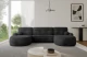 Bezug: Cord, Farbe: Schwarz - Tilia 100, Stellvariante: U-Form, Stoffbeschreibung: Polsterstoff Cord: angenehma Polsterstoff mit Kordstruktur (90-100 000 Martindale-Zyklen) und leicht zu reinigender Möbellstoff, pillingarm (4-5), aus 100%PES, 420 g/m2 ±5 %, Materialzusammensetzung: 100% Polyester, Pilling Resistenz: 4, Abriebfestigkeit: 5, Scheuerbeständigkeit: 100000 Martindale-Zyklen, Zimmer: Wohnzimmer, Tiefe: 172 cm, Breite: 335 cm, Höhe: 89 cm, Schlaffunktion: Mit Schlaffunktion, Länge der Schlaffläche: 299 cm, Breite der Schlaffläche: 132-cm, Liegehöhe: 42 cm, Anzahl der Sitzflächen: 3, Sitzfüllung: Wellenfeder + T30-Schaumstoff, Anzahl der Rückenkissen: 3, Art der Rückenkissen: Abnehmabr, Annzahl der Sitzkissen: 3, Anzahl der Zierkissen: 2, Material der Füße: Kunststoff, Höhe der Füße: 2 cm, Farbe der Füße: Schwarz, Breite der Ottomane: 107 cm, Tiefe der Ottomane: 128 cm, Tiefe der Sitzfläche: 57 cm, Sitzhöhe: 42 cm, Art des Stauraumes: Innenfach geschlossen - 1