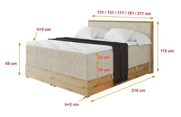 Boxspringbett LOLLI9-KING - 4