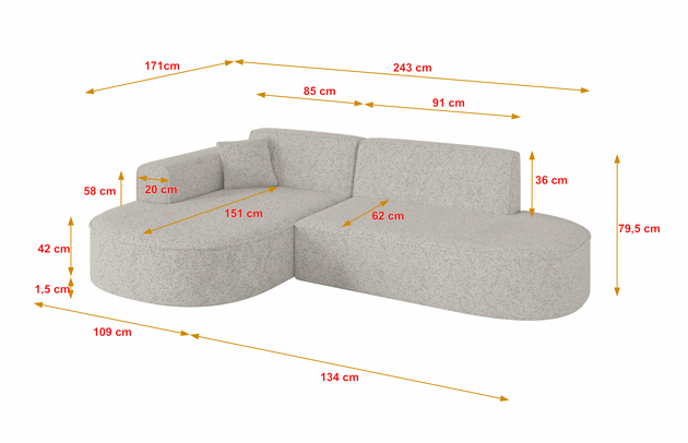 Ecksofa MARI-L1 - 4