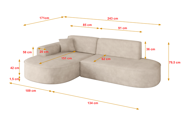 Ecksofa MARI-L1 - 4