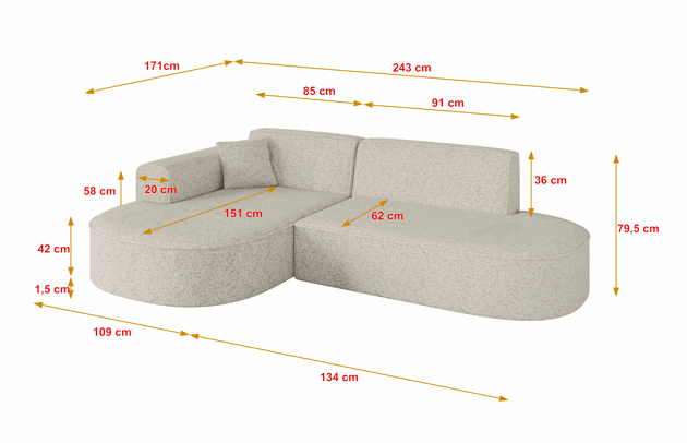 Ecksofa MARI-L1 - 4