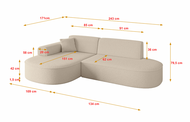 Ecksofa MARI-L1 - 4