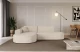 Bezug: Samt, Farbe: Beige - Dream Velvet 202.02, Stellvariante: Ottomane Links, Stoffbeschreibung: Polsterstoff Dream Velvet: Wasserabweisender und leicht zu reinigender Möbelstoff, scheuerfest (30.000 Martindale-Zyklen) lichtecht (6) und pillingarm (4-5), aus 100 % PES, Gewicht 360 g/m2 ±5 %, Materialzusammensetzung: 100% Polyseter, Pilling Resistenz: 4-5, Abriebfestigkeit: 5, Scheuerbeständigkeit: 30000 Martindale-Zyklen, Ausstattung: Kissen, Zimmer: Wohnzimmer, Tiefe: 171 cm, Breite: 243 cm, Höhe: 79,5 cm, Schlaffunktion: Ohne Schlaffunktion, Länge der Schlaffläche: Nicht zutreffend, Breite der Schlaffläche: Nicht zutreffend, Liegehöhe: Nicht zutreffend, Anzahl der Sitzflächen: 3, Art der Rückenkissen: Rückenlehne - feste, Annzahl der Sitzkissen: 2, Anzahl der Zierkissen: 1, Breite der Armlehnen: 20 cm, Höhe der Armlehnen: 58 cm, Breite der Ottomane: 109 cm, Tiefe der Ottomane: 151 cm, Tiefe der Sitzfläche: 62 cm, Sitzhöhe: 43,5 cm - 1