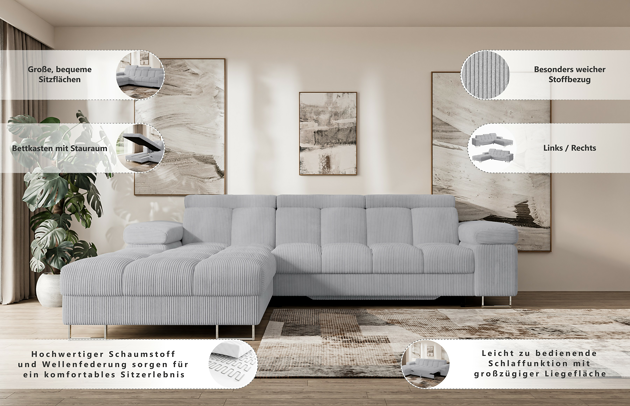 Ecksofa COMA L - 8