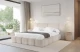 Bezug: Samt, Farbe: Beige - Casablanca 2301, Stoffbeschreibung: Polsterstoff Casablanca: „Pet-friendly“, leicht zu reinigen (CleanBOO+), wasserabweisend mit Lotuseffekt, scheuerfest (45.000 Martindale- Zyklen), Gewicht 310g/m2 ±5 %, Zimmer: Schlafzimmer, Länge: 224 cm, Breite: 188 cm, Höhe: 110 cm, Größe: 120x200 cm, Länge der Schlaffläche: 200 cm, Breite der Schlaffläche: 120 cm, Liegehöhe: 48 cm, Matratze: Mit H3 / H4 Taschenfederkern Matratze, Höhe der Matratze: 25 cm, Matratzentyp: Taschenfederkernmatratze, Bettkasten: Ja, Anzahl der Bettkasten: 1, Höhe der Bettkasten: 33 cm, Höhe des Kopfteils: 110 cm, Dicke des Kopfteils: 13 cm, Gepolsterte Rückseite: Nein - 1