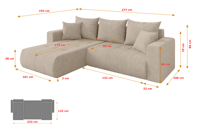 Ecksofa MILA-L - 4