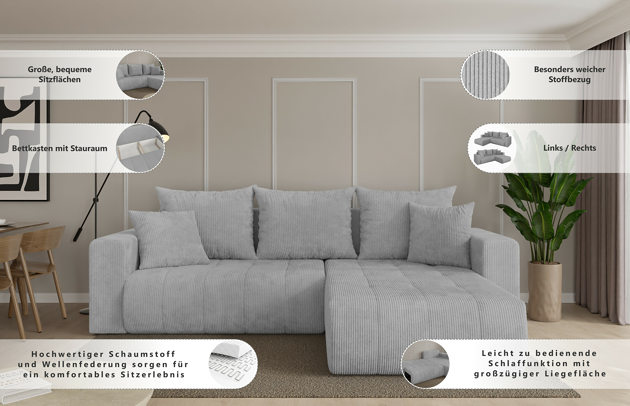Ecksofa MILA-L - 8
