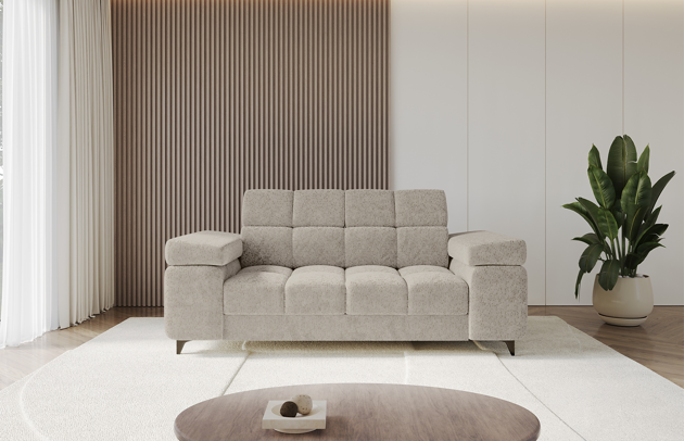 Bezug: Strukturstoff, Farbe: Beige - Bosco 08, Stellvariante: Gerade Sofa, Stoffbeschreibung: Polsterstoff BOSCO:angenehm weich und voluminös im Griff, 100%PES, scheuerfest (>100.000 Martindale-Zyklen), Gewicht 500g/m² +/-10%, lichtecht (4-5), pillingarm (4-5)., Materialzusammensetzung: 100% Polyester, Pilling Resistenz: 5, Abriebfestigkeit: 5, Scheuerbeständigkeit: 100000 Martindale-Zyklen, Ausstattung: Nicht zutreffend, Zimmer: Wohnzimmer, Tiefe: 97, Breite: 194 cm, Höhe: 90, Schlaffunktion: Ohne Schlaffunktion, Liegehöhe: 44, Anzahl der Sitzflächen: 2, Art der Rückenkissen: Rückenlehne - feste, Höhe der Füße: 9 cm, Tiefe der Armlehnen: 97, Breite der Armlehnen: 32, Höhe der Armlehnen: 38, Tiefe der Sitzfläche: 60, Sitzhöhe: 44 - 1