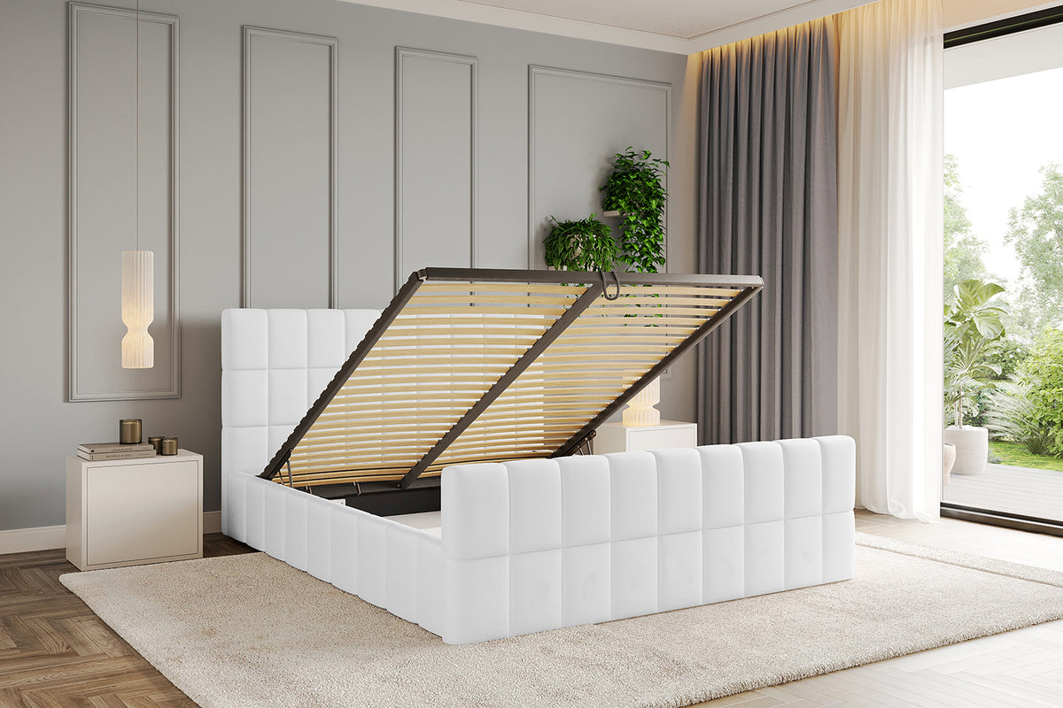 Łóżko tapicerowane AMEA-Z ekoskóra