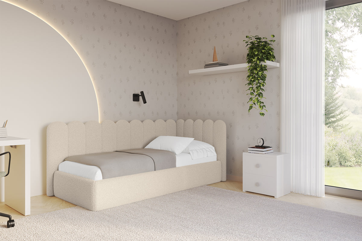 Jugendbett ARTY Bouclé Linksseitig